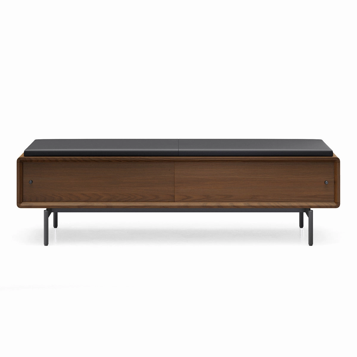 BDI LINQ Bench 9102 with Leather Cushion (Mocha with Pepper Leather)
