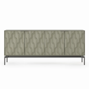 BDI Mesa 7639 4-Door Credenza (Moss with Carbon Base)