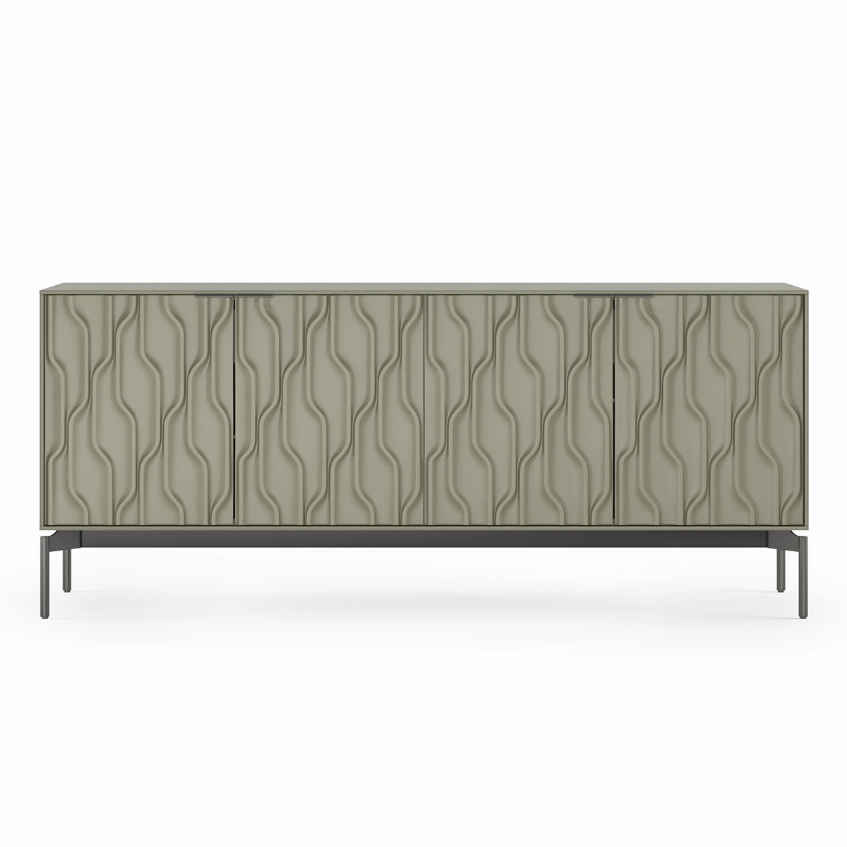 BDI Mesa 7639 4-Door Credenza (Moss with Carbon Base)