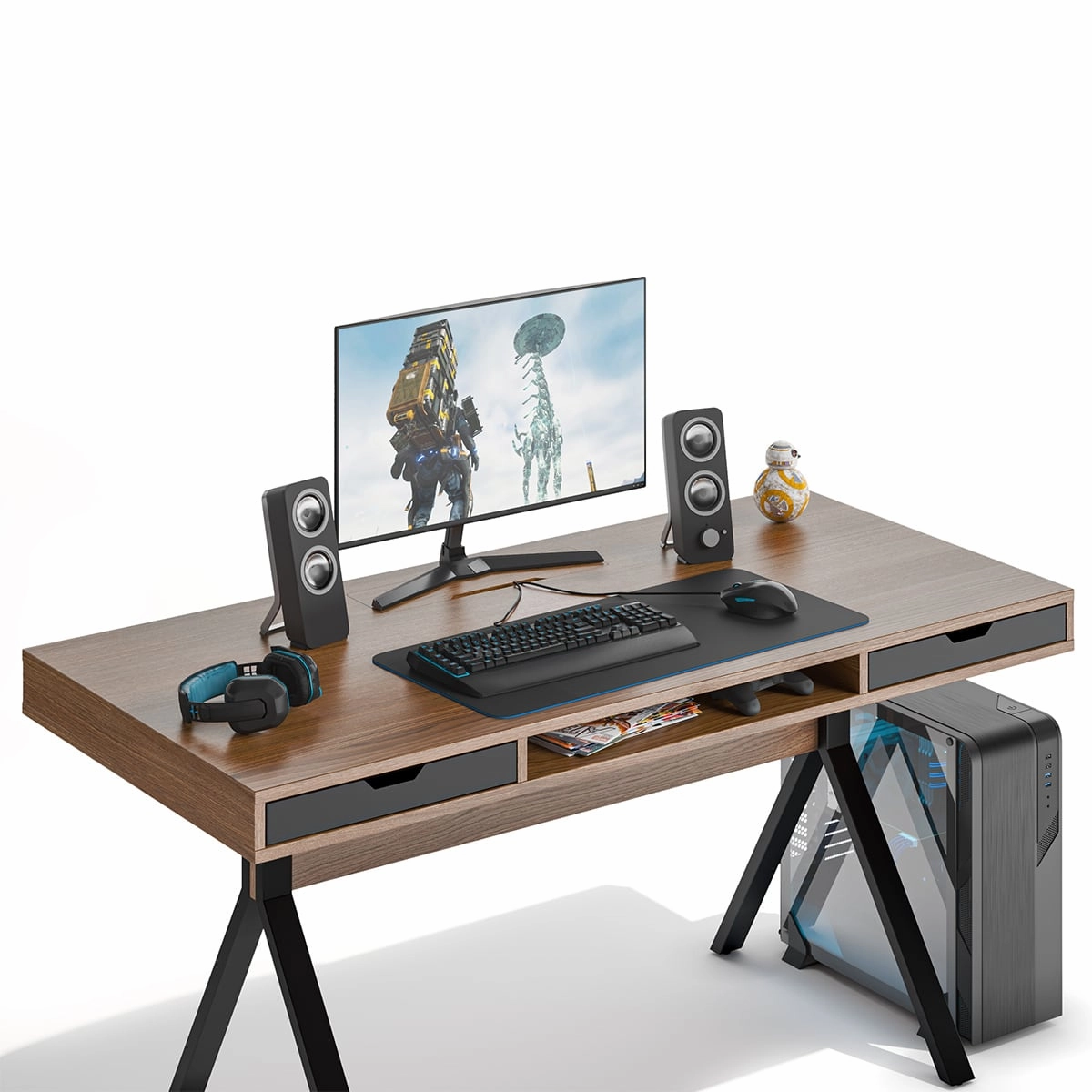 BDI MODICA Desk 6341 (Walnut)