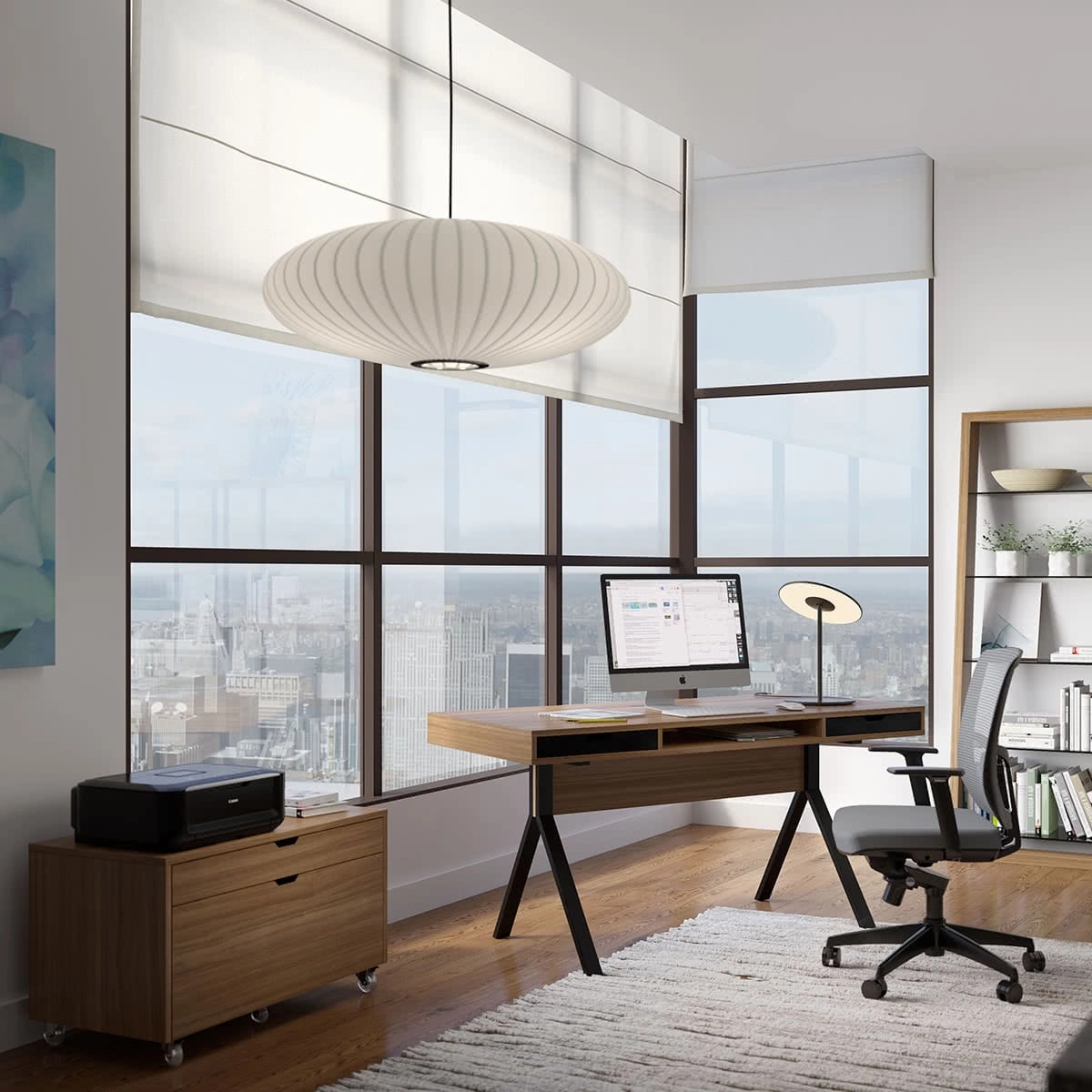 BDI MODICA Desk 6341 (Walnut)