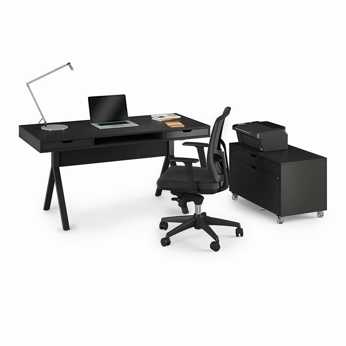 BDI MODICA File Pedestal 6347 (Charcoal Stained Ash)