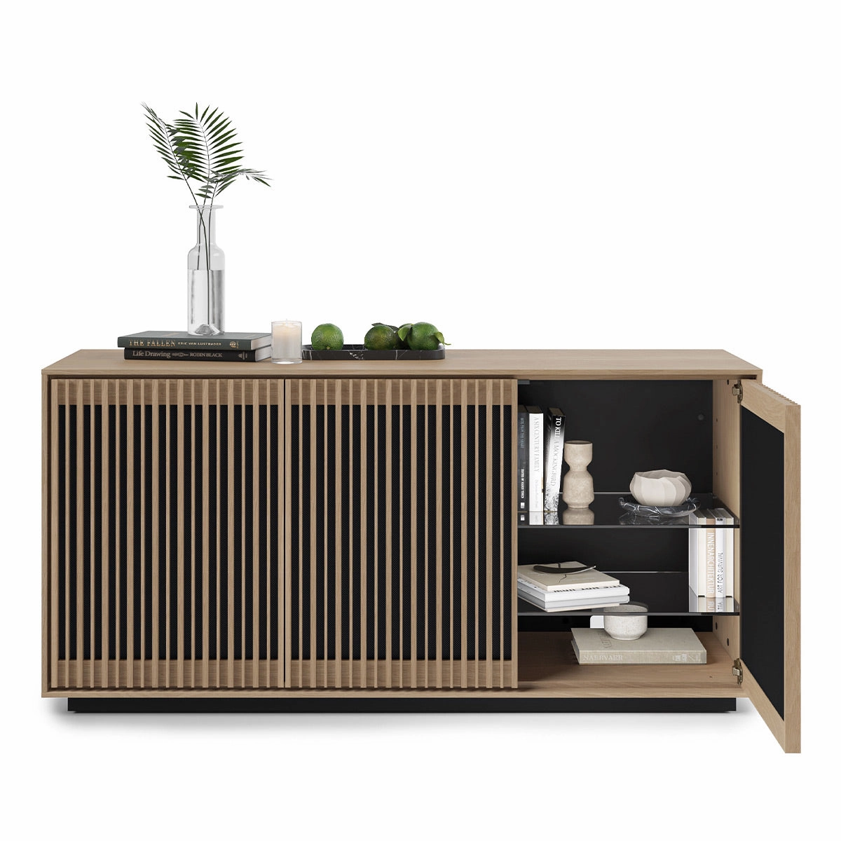 BDI Profile 8477 Triple Console (Washed Oak)