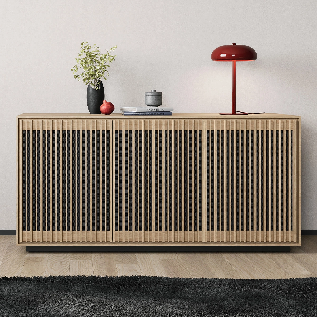 BDI Profile 8477 Triple Console (Washed Oak)