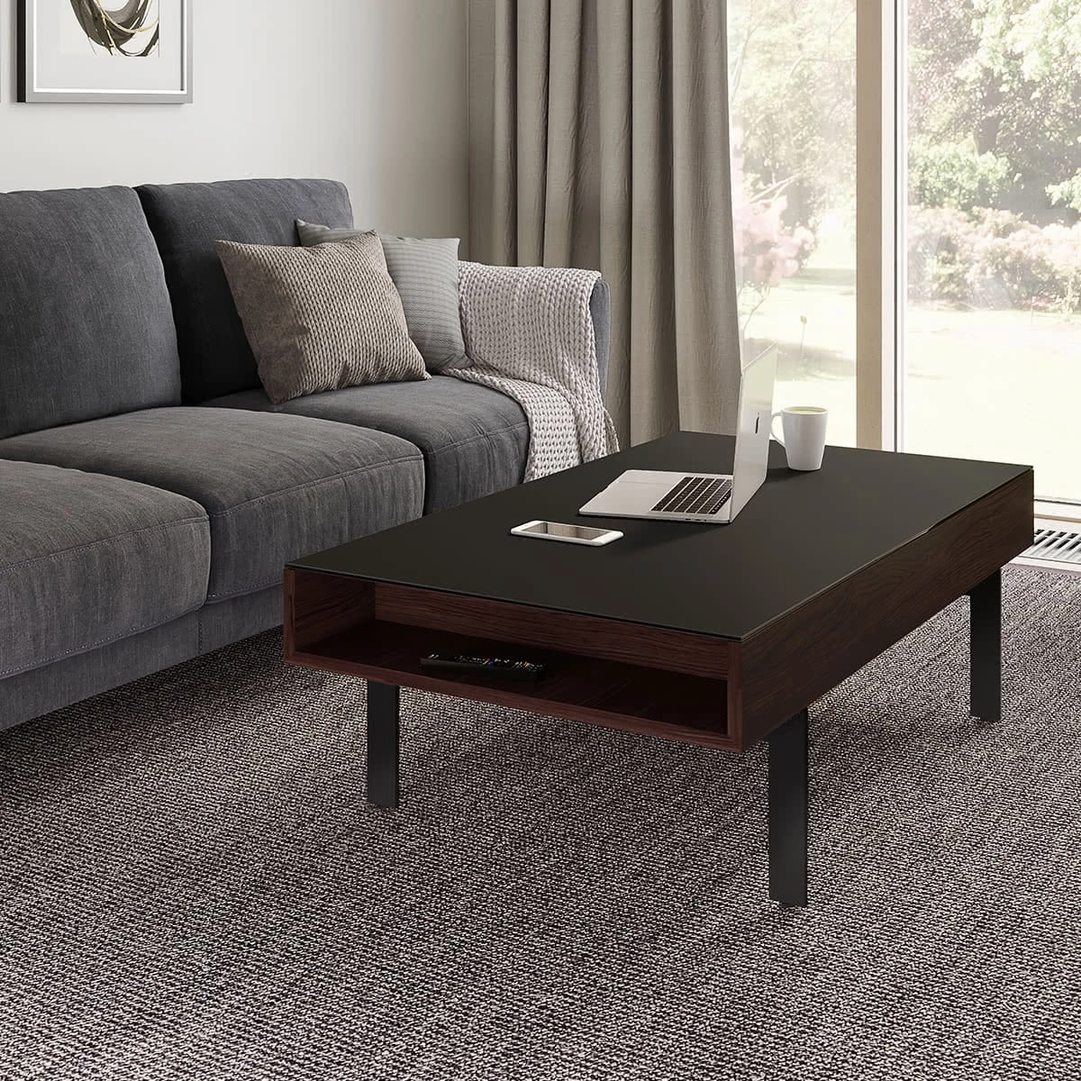 BDI Reveal 1192 Lift Top Coffee Table (Chocolate Walnut)