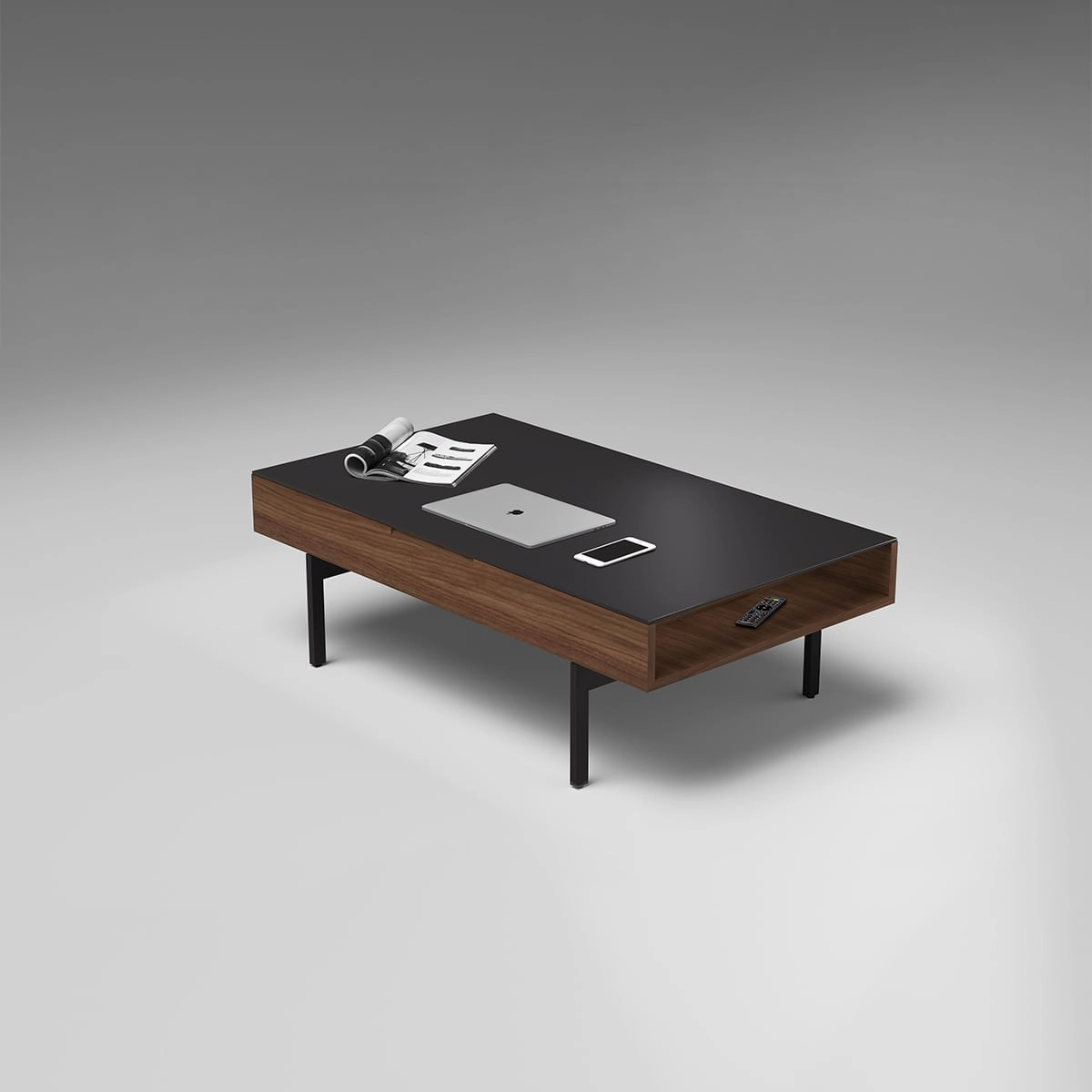 BDI Reveal 1192 Lift Top Coffee Table (Natural Walnut)
