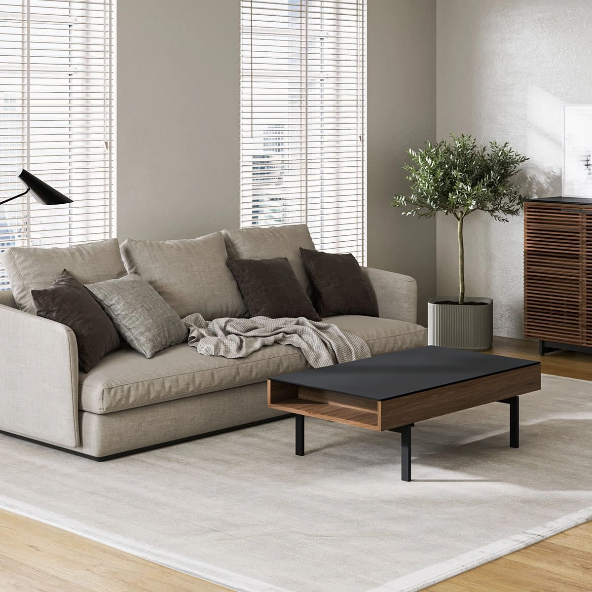 BDI Reveal 1192 Lift Top Coffee Table (Natural Walnut)