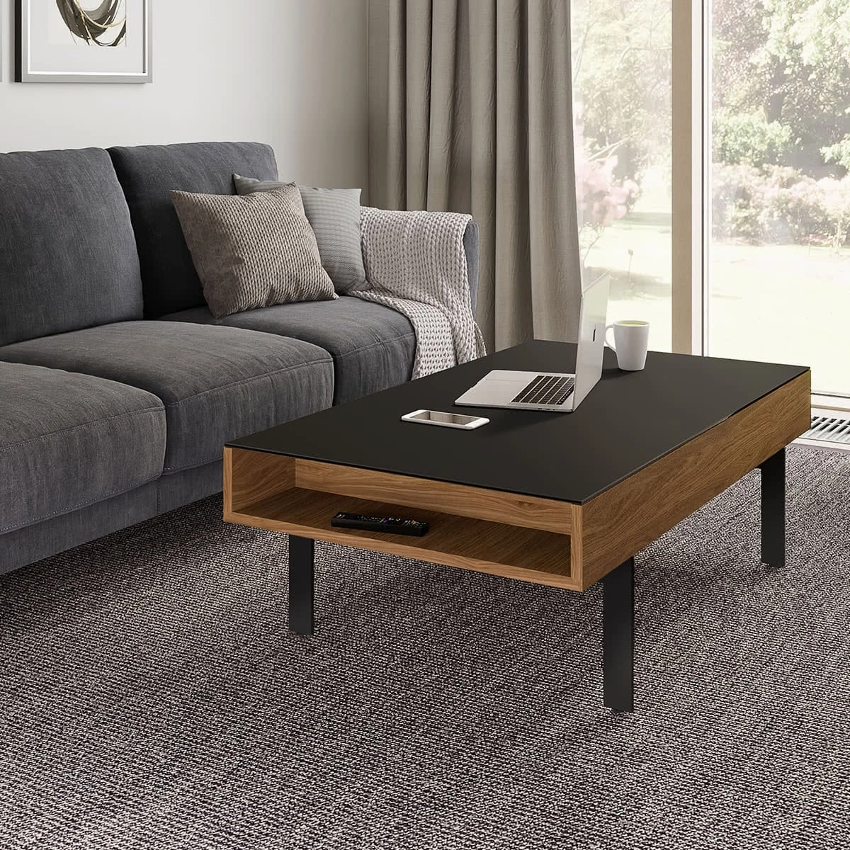 BDI Reveal 1192 Lift Top Coffee Table (Natural Walnut)