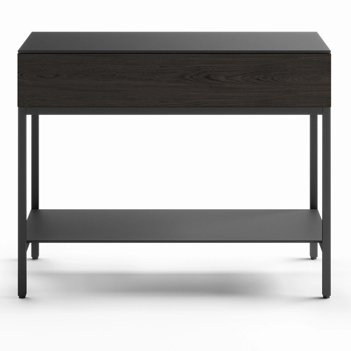 BDI Reveal 1196 Glass Top End Table (Charcoal Stained Ash)