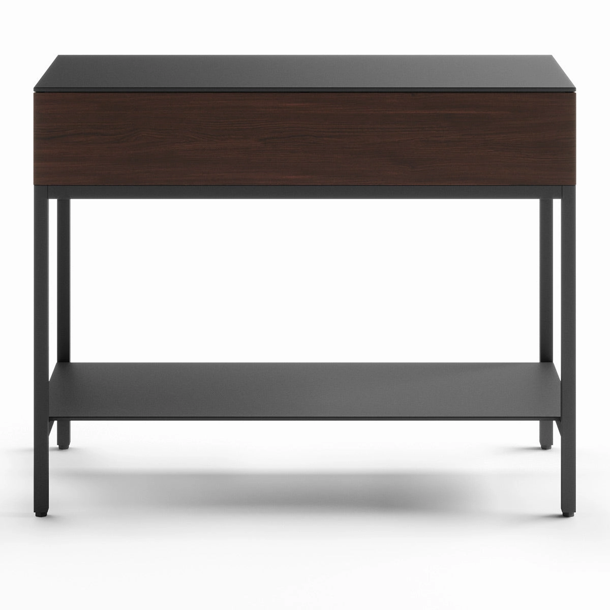 BDI Reveal 1196 Glass Top End Table (Chocolate Stained Walnut)