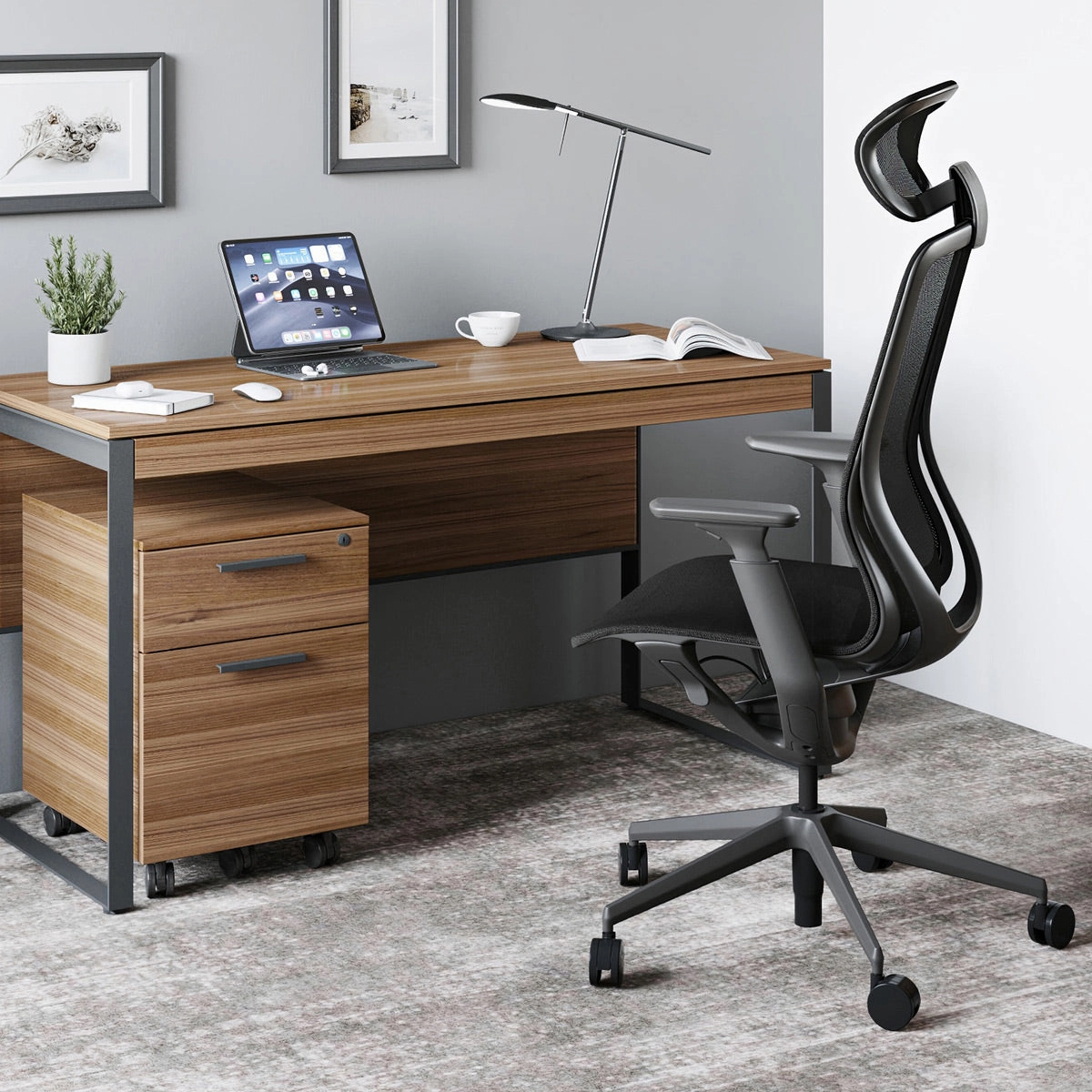 BDI Sena 3571 Task Chair (Fog Grey)