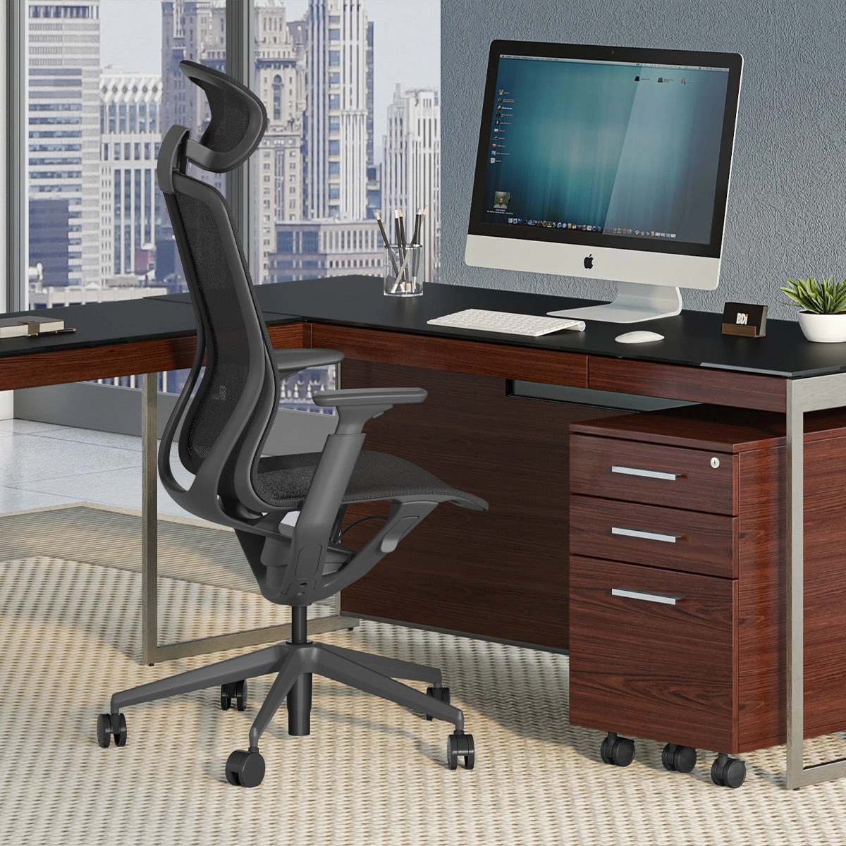 BDI Sena 3571 Task Chair (Fog Grey)