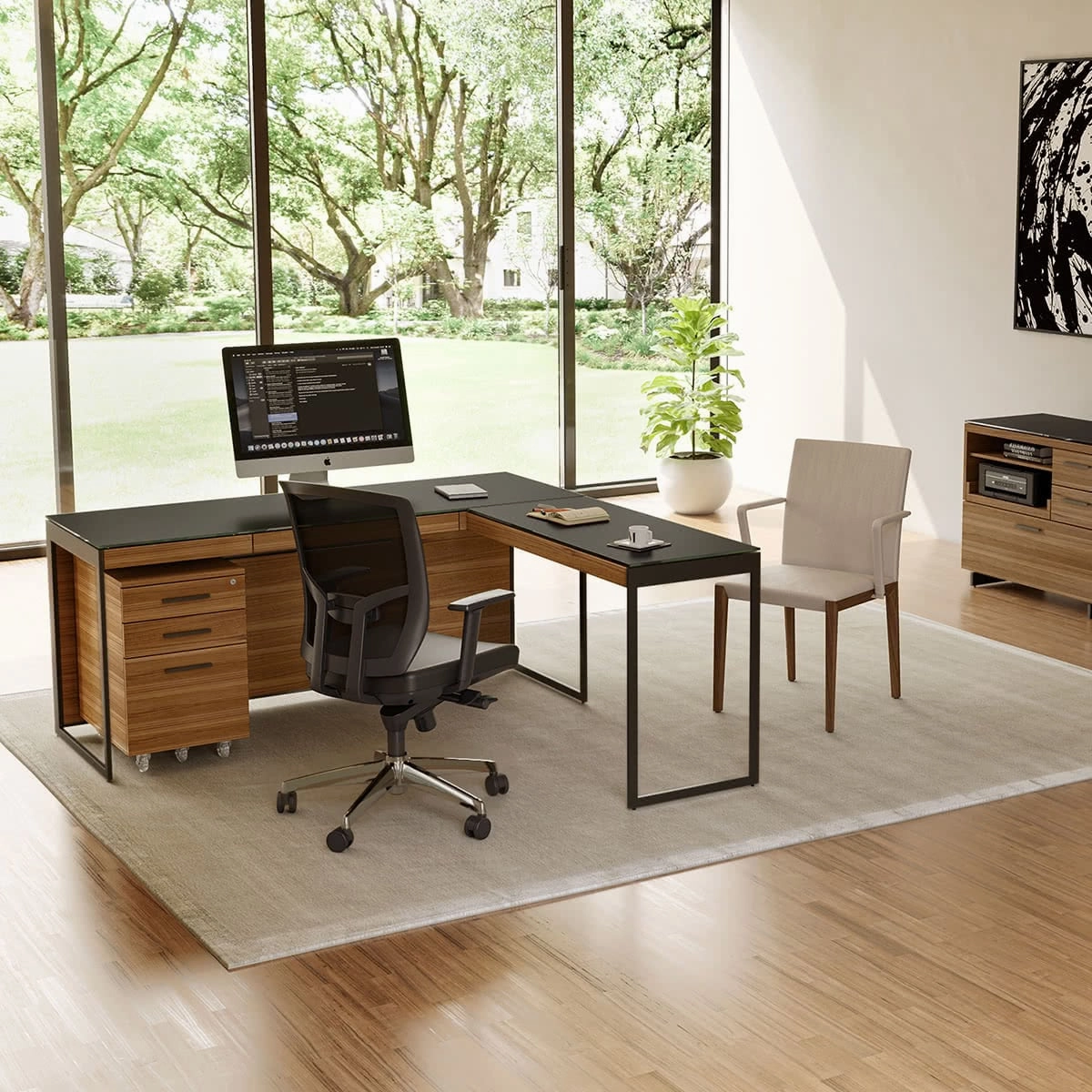 BDI Sequel 20 6101 Desk (Walnut/Black)