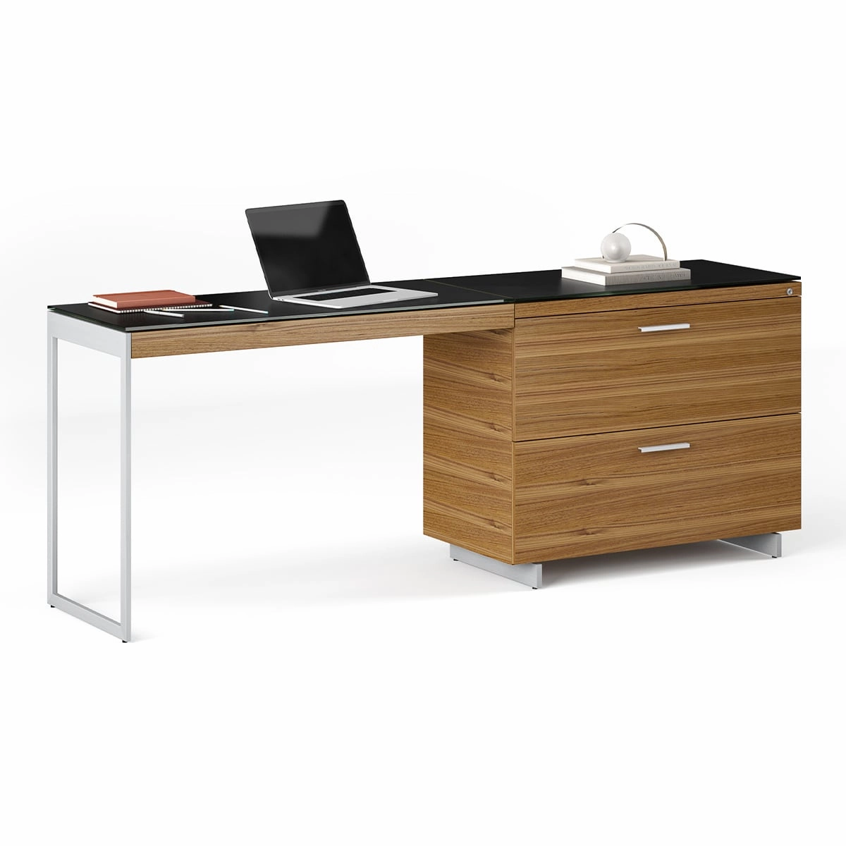 BDI Sequel 20 6112 Return Desk (Walnut/Nickel)