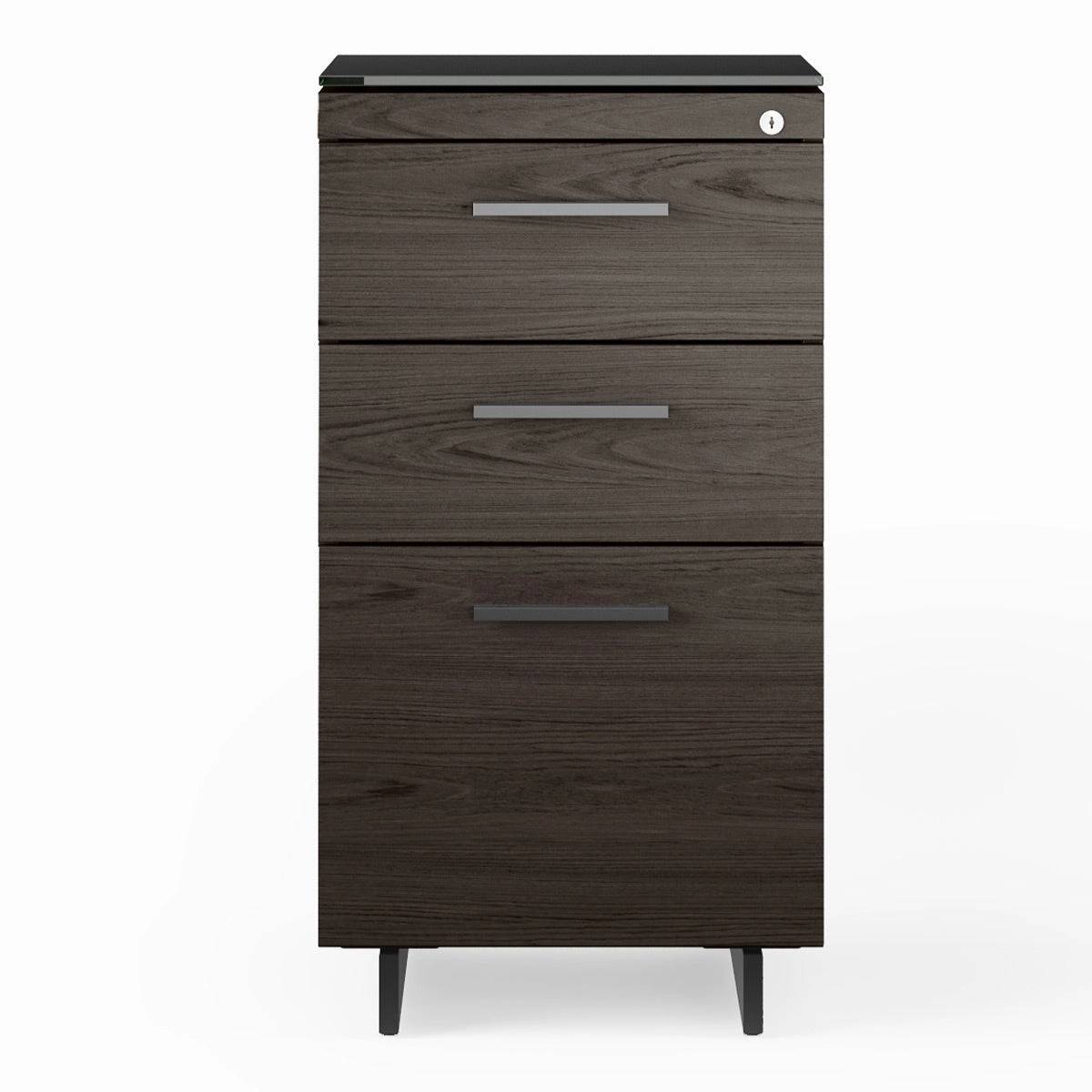 BDI Sequel 20 6114 3 Drawer File Cabinet (Charcoal/Black)