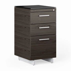 BDI Sequel 20 6114 3 Drawer File Cabinet (Charcoal/Nickel)