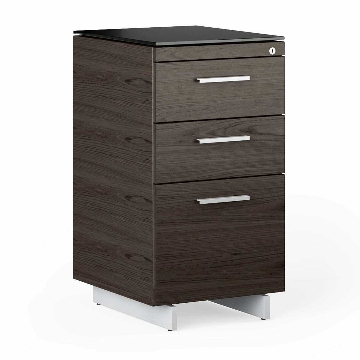 BDI Sequel 20 6114 3 Drawer File Cabinet (Charcoal/Nickel)