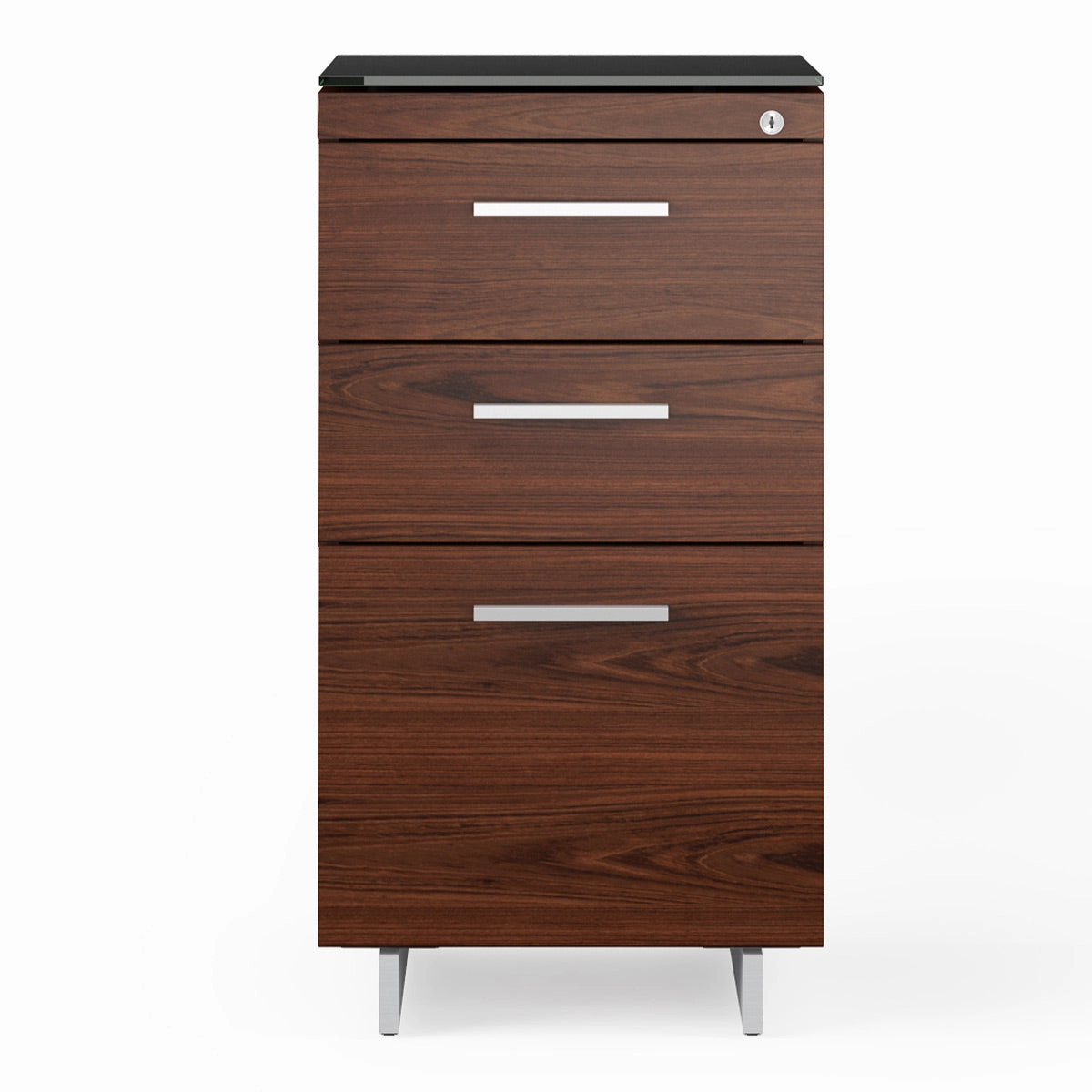 BDI Sequel 20 6114 3 Drawer File Cabinet (Chocolate/Nickel)