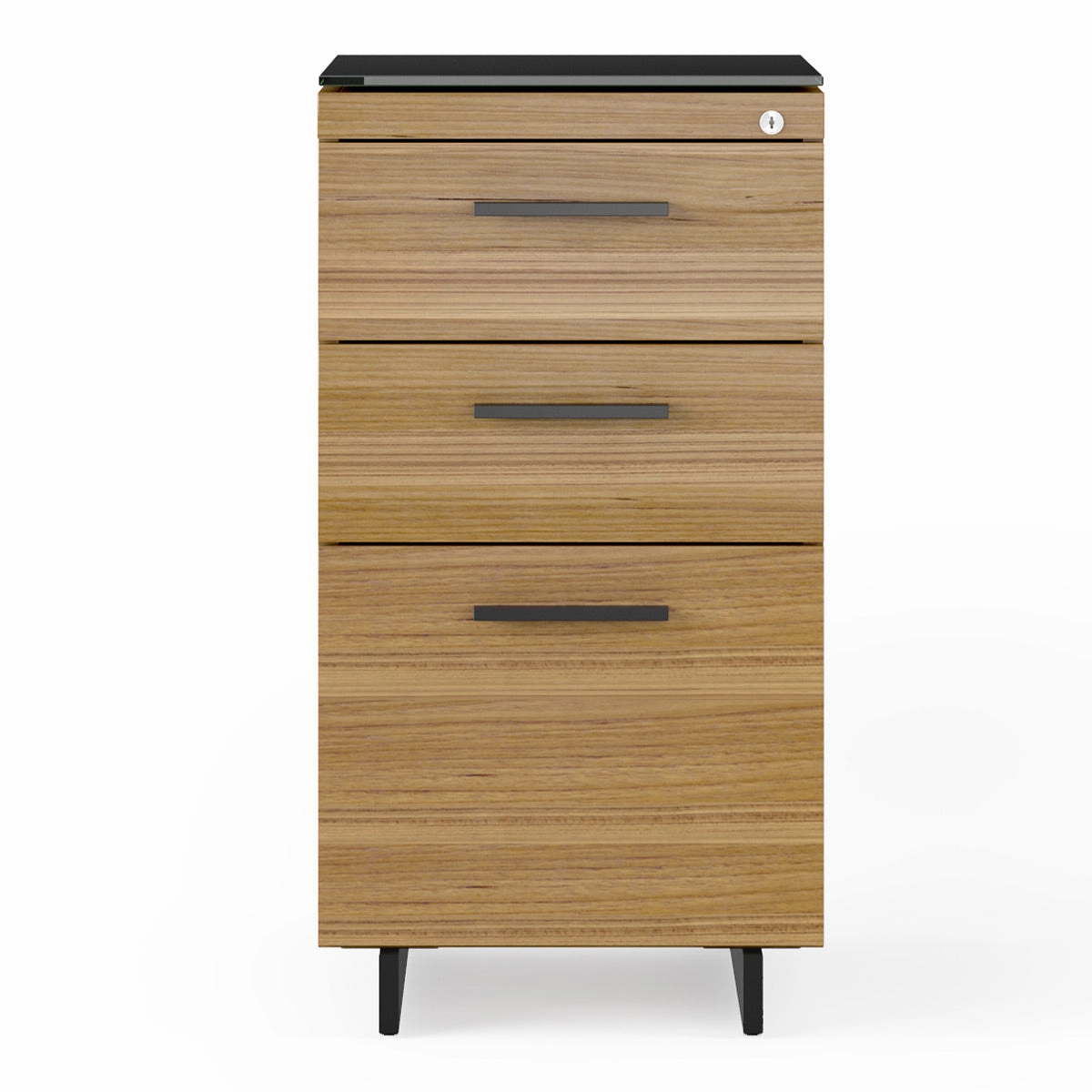 BDI Sequel 20 6114 3 Drawer File Cabinet (Walnut/Black)