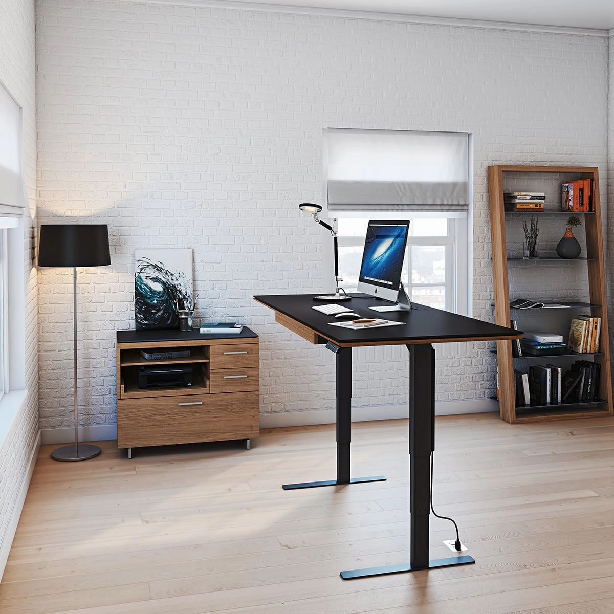 BDI Sequel 20 6151 Standing Desk (Walnut/Nickel)
