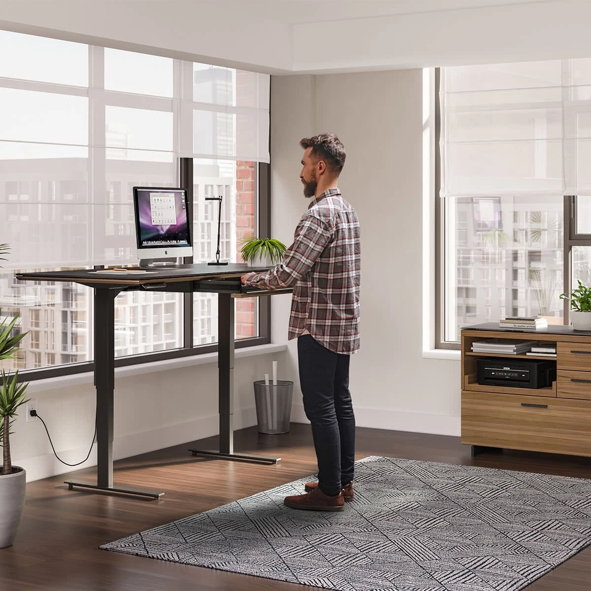 BDI Sequel 20 6151 Standing Desk (Walnut/Nickel)