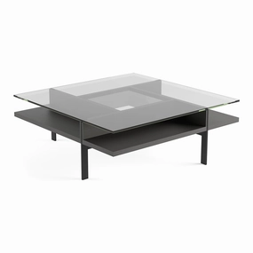 BDI Terrace 1150 Square Coffee Table (Charcoal Stained Ash)