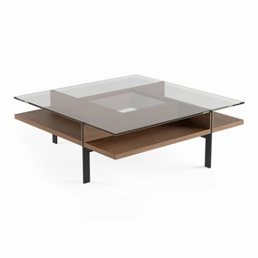 BDI Terrace 1150 Square Coffee Table (Natural Walnut)