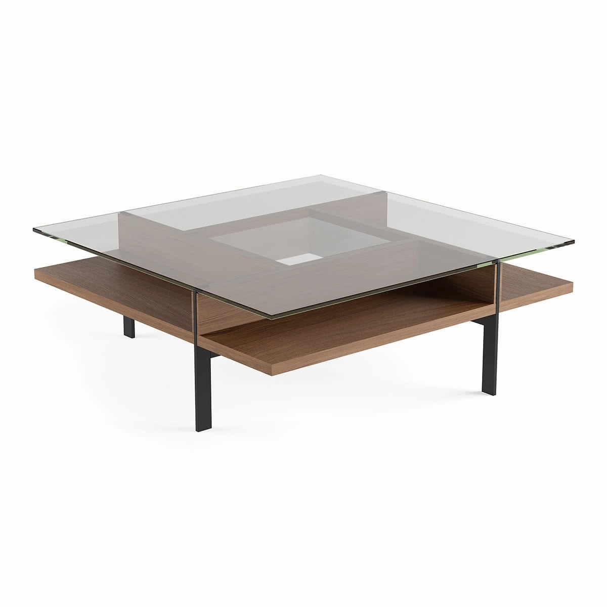 BDI Terrace 1150 Square Coffee Table (Natural Walnut)