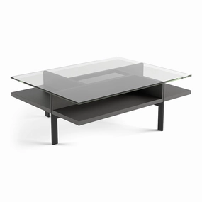 BDI Terrace 1152 Rectangular Coffee Table (Charcoal Stained Ash)