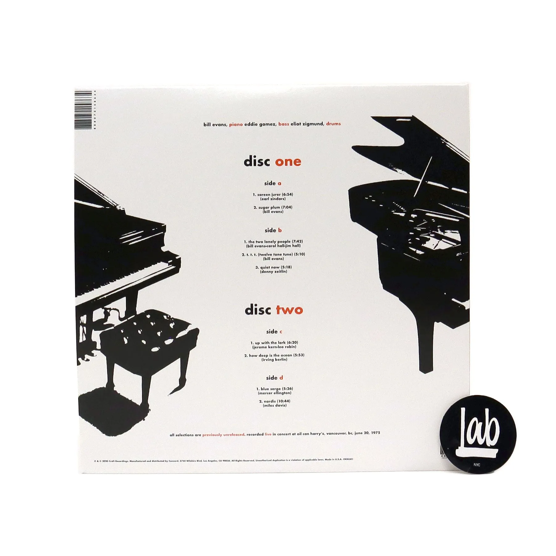 Bill Evans Trio: On A Friday Evening Vinyl 2LP