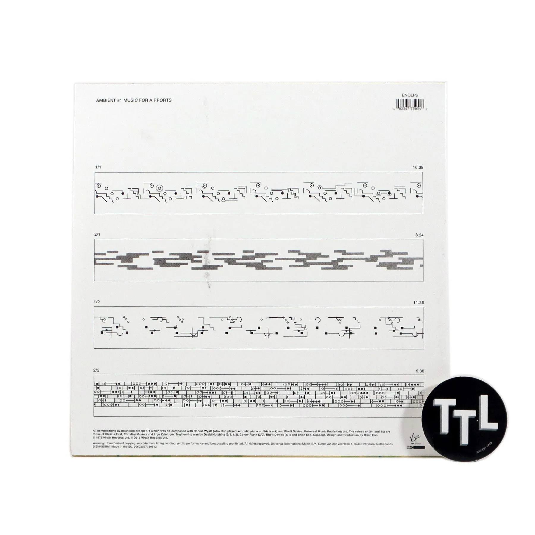 Brian Eno: Ambient 1 - Music For Airports (180g) Vinyl LP
