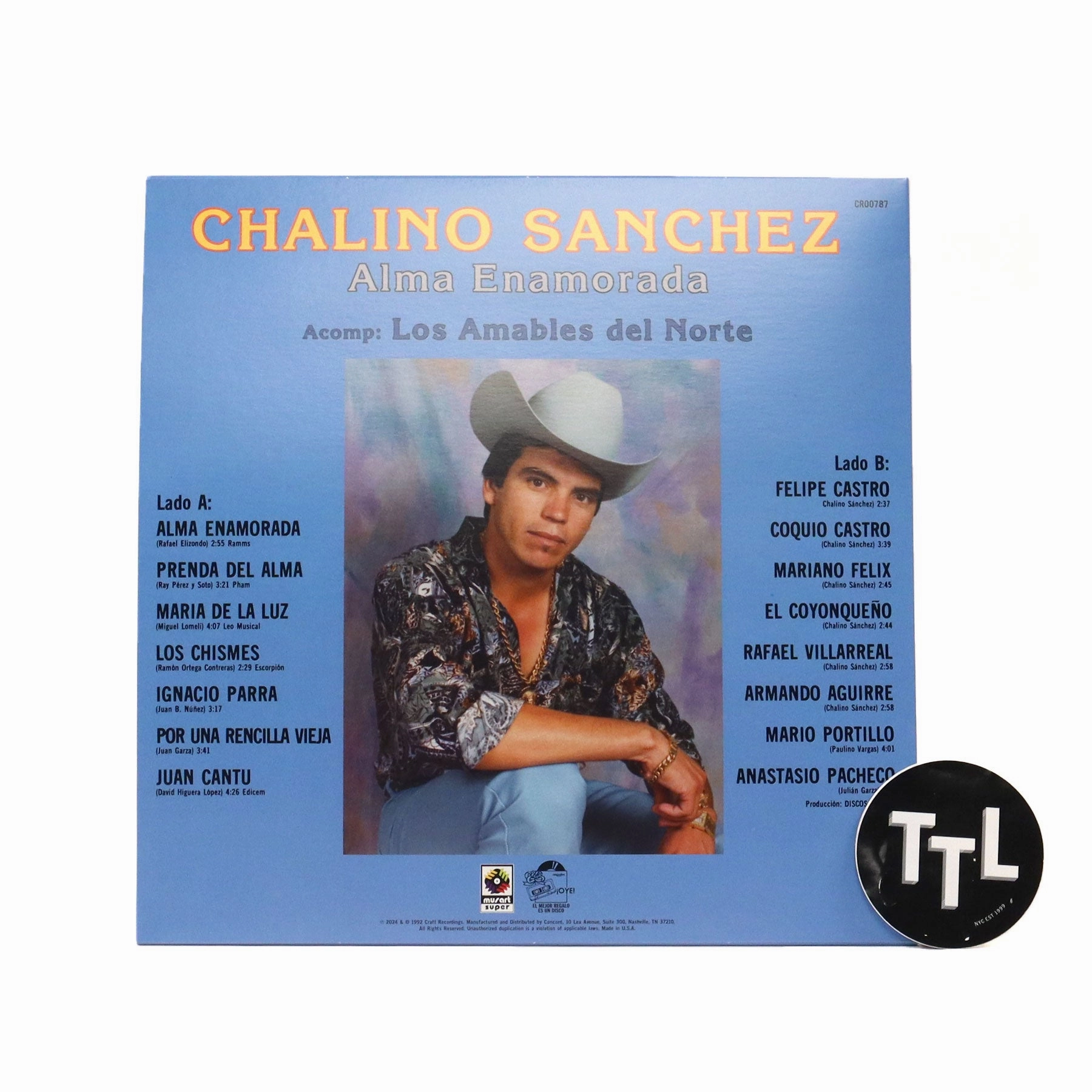 Chalino Sanchez: Alma Enamorada Vinyl LP