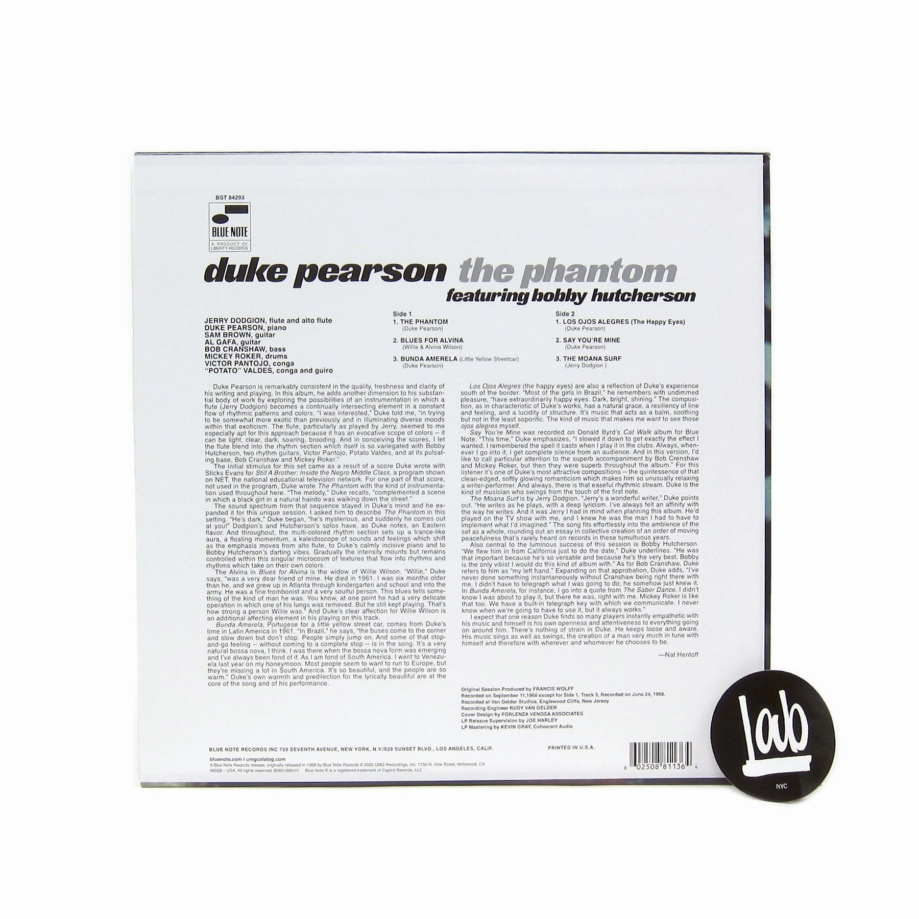 Duke Pearson: The Phantom (Tone Poet 180g) Vinyl LP