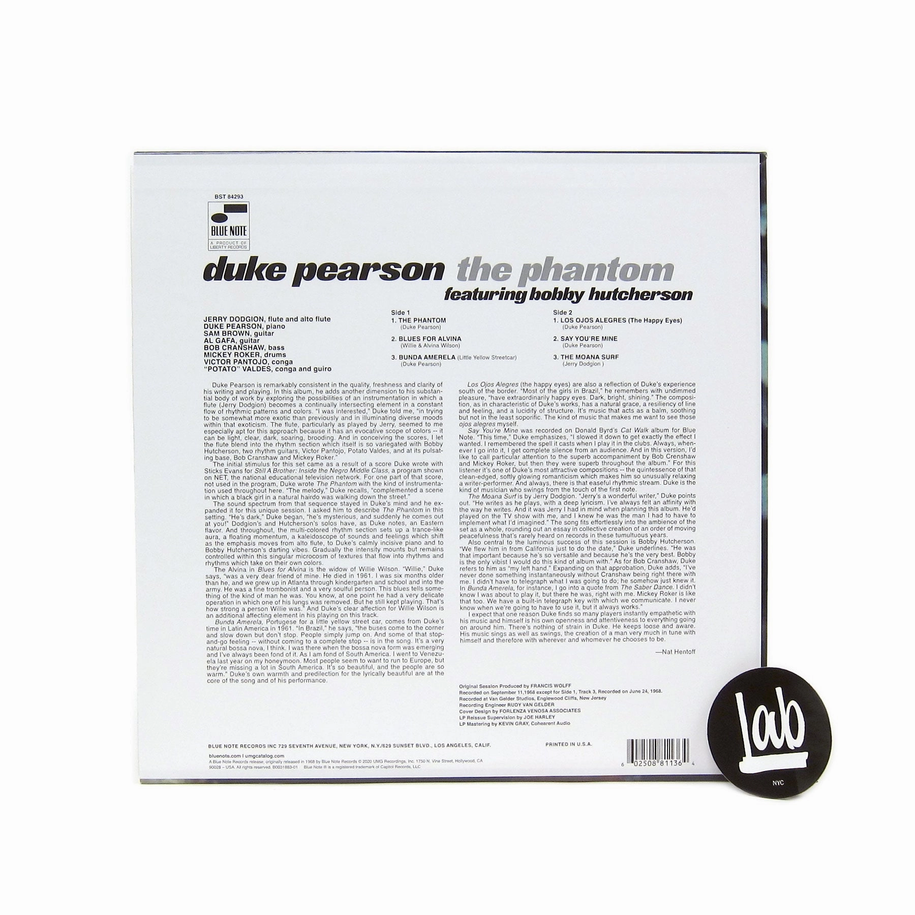 Duke Pearson: The Phantom (Tone Poet 180g) Vinyl LP