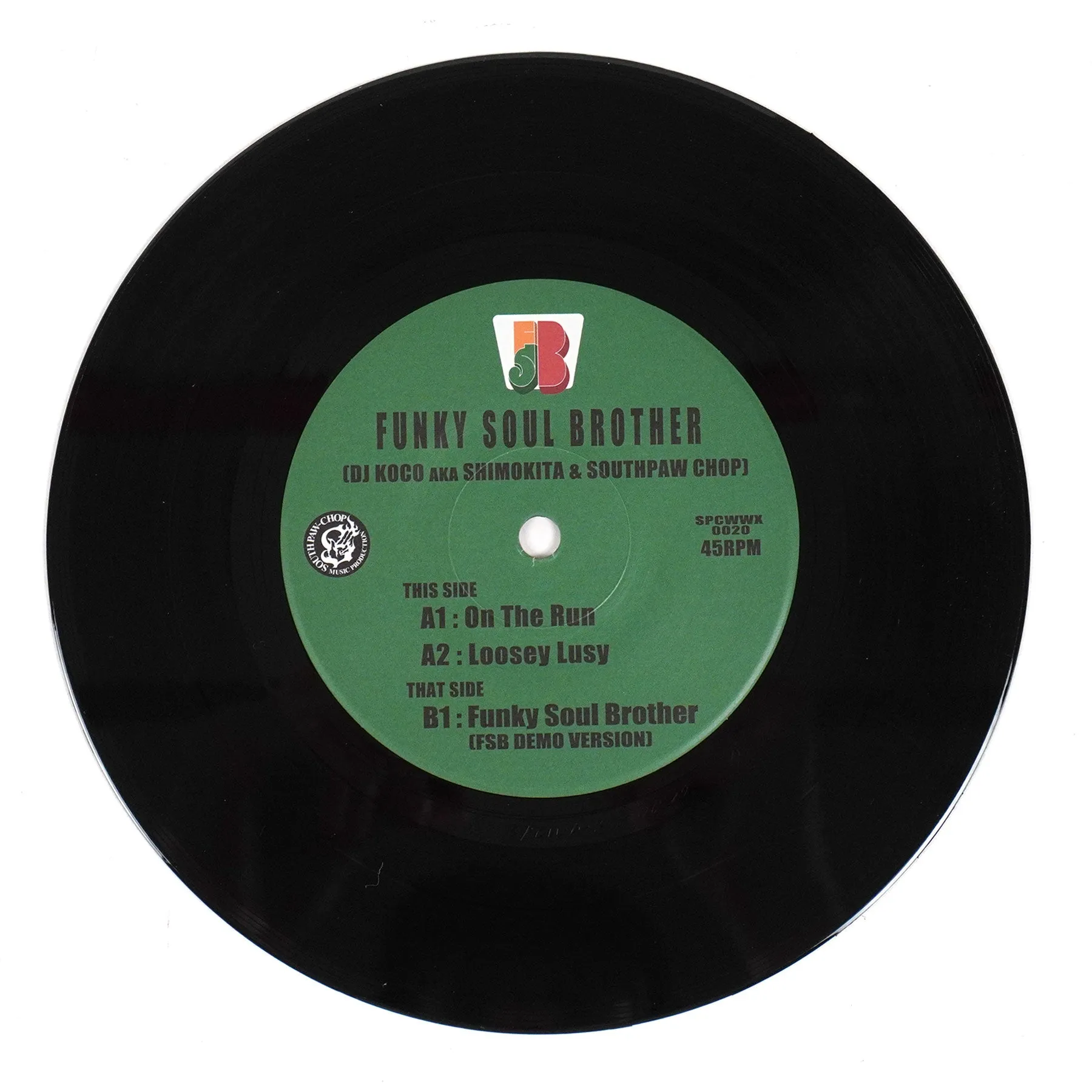 Funky Soul Brother & Southpaw Chop: On The Run (DJ Koco aka Shimokita) Vinyl 7"