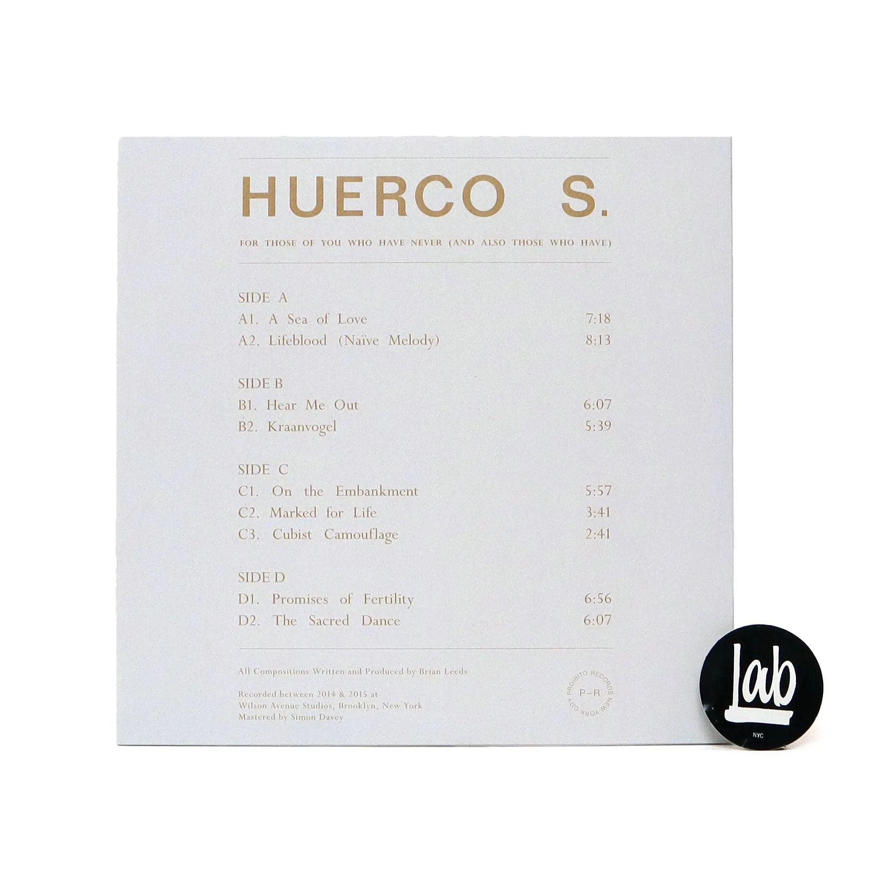 Huerco S.: For Those Of You Who Have Never (And Also Those Who Have) Vinyl 2LP