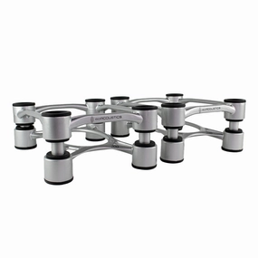 IsoAcoustics Aperta 200 Speaker Isolation Stand - Pair (Silver)