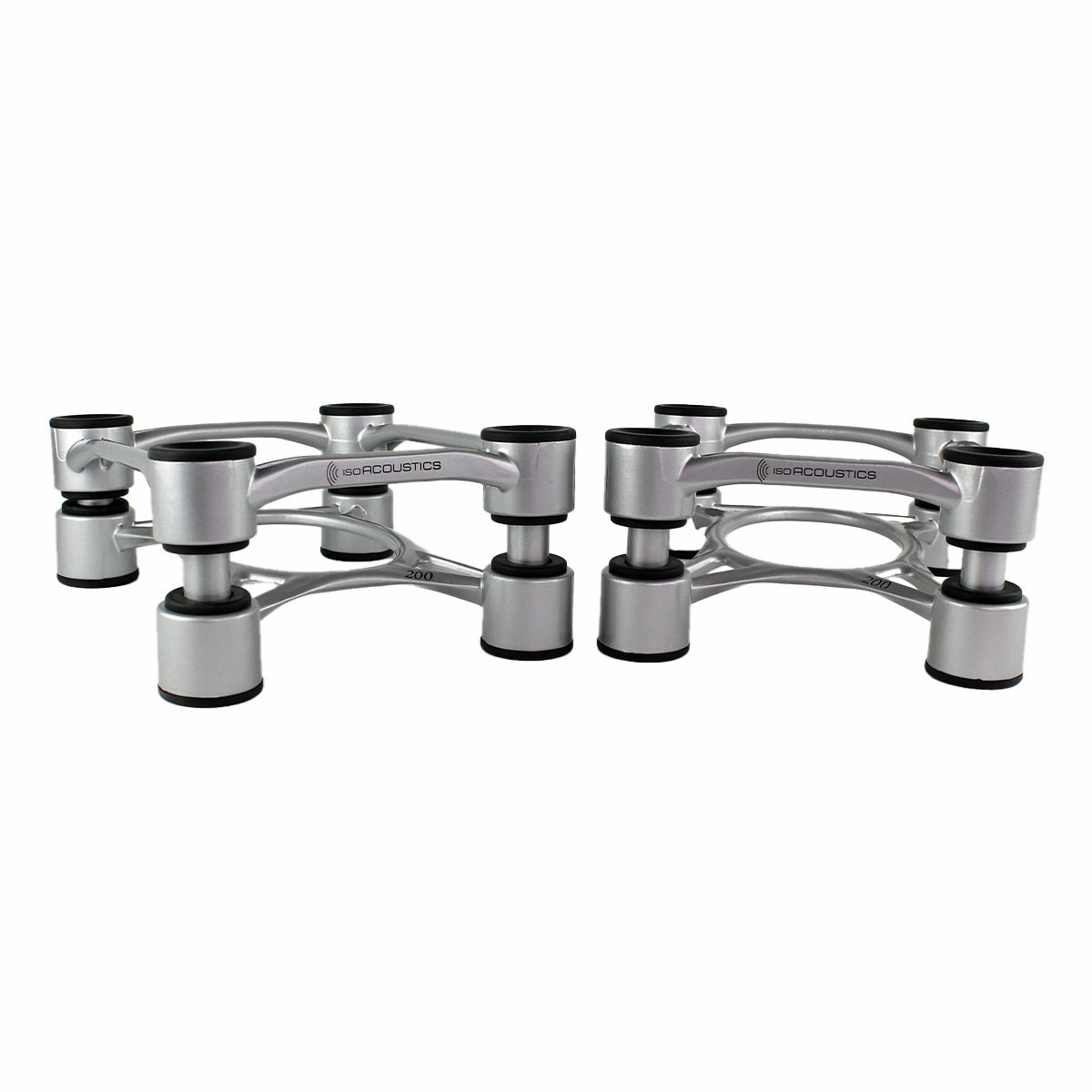 IsoAcoustics Aperta 200 Speaker Isolation Stand - Pair (Silver)