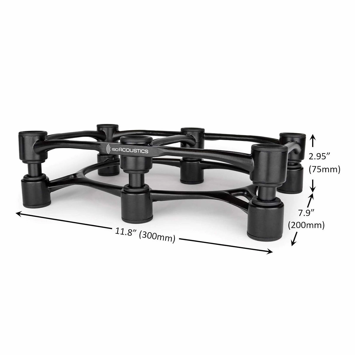 IsoAcoustics Aperta 300 Speaker Isolation Stand - Each (Black)