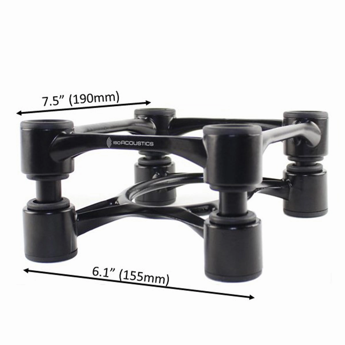 IsoAcoustics Aperta Speaker Isolation Stand - Pair (Black)