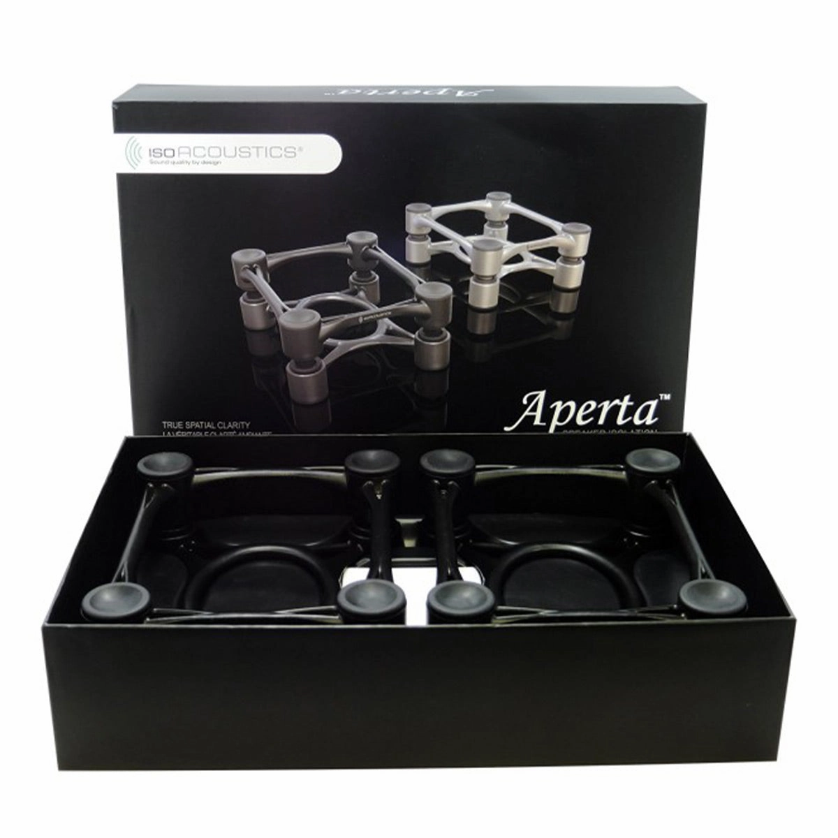 IsoAcoustics Aperta Speaker Isolation Stand - Pair (Black)
