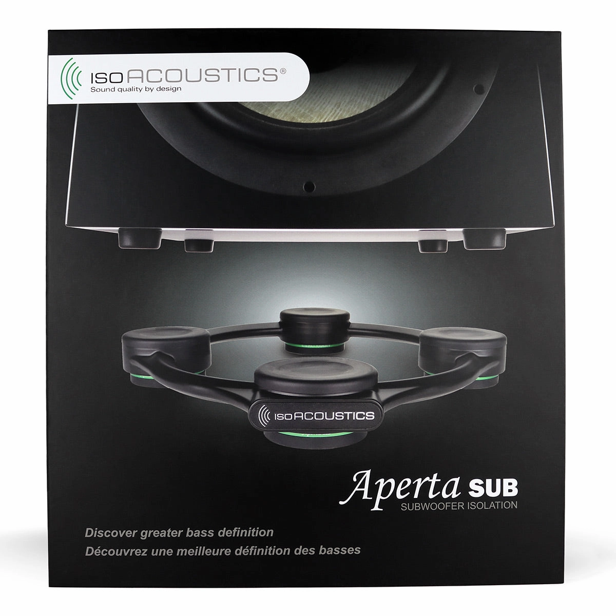 IsoAcoustics Aperta Sub Subwoofer Isolation Stand - Each (Black)