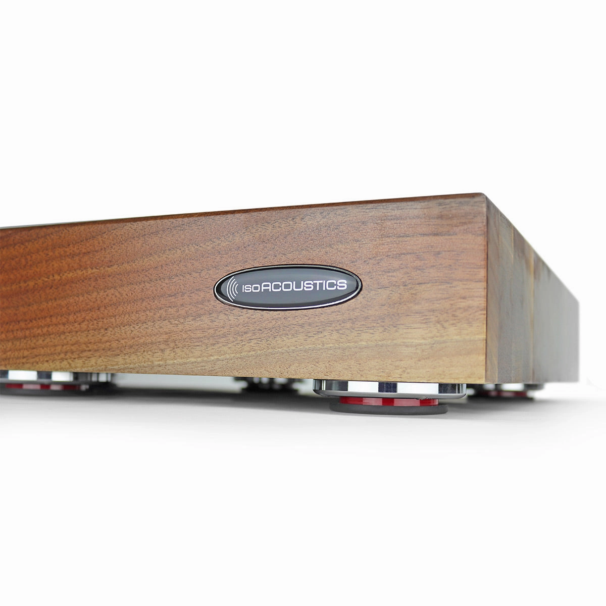 IsoAcoustics Delos 22" x 16" Turntable Isolation Platform (Walnut)