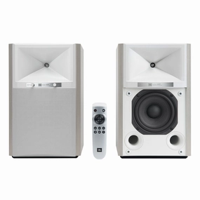JBL 4305P Powered Bookshelf Loudspeaker System (White)