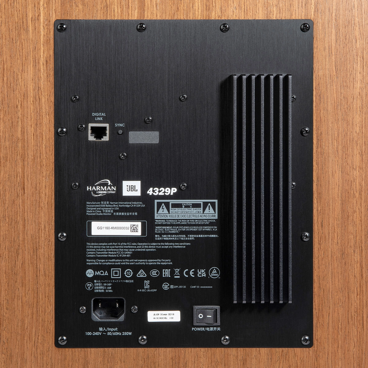 JBL 4329P Studio Monitor Powered Loudspeaker System (Walnut)