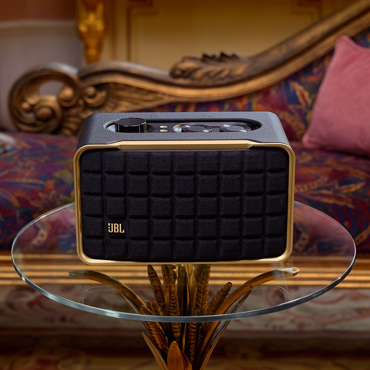 JBL Authentics 200 Wireless Bluetooth Speaker (Black/Gold)
