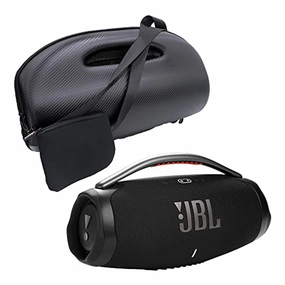 JBL Boombox 3 Waterproof Portable Bluetooth Speaker with gSport Carbon Fiber Case (Black)