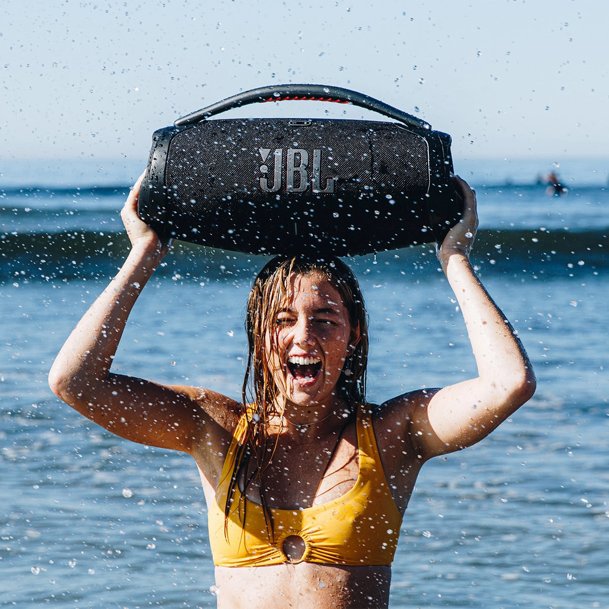 JBL Boombox 3 Waterproof Portable Bluetooth Speaker with gSport Carbon Fiber Case (Black)
