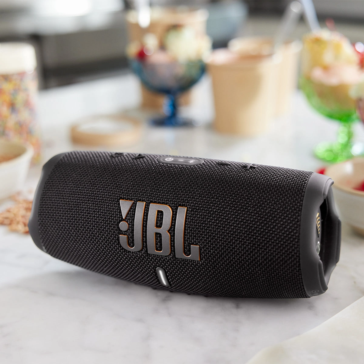 JBL Charge 5 Portable Waterproof Bluetooth Speaker with Powerbank (Black)
