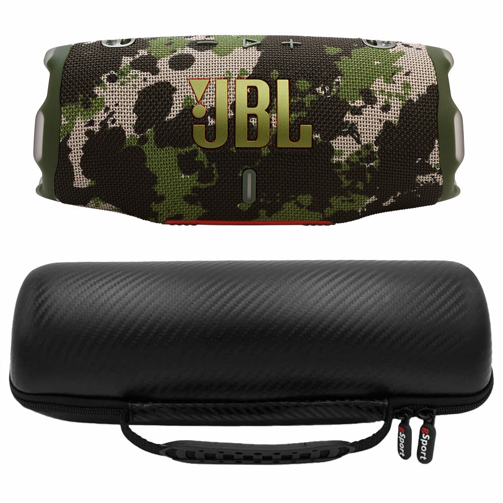JBL CHARGE 6 Waterproof Portable Speaker Bundle with gSport Carbon Fiber Case (Camo)